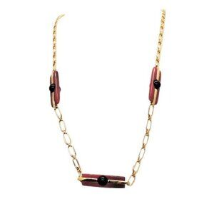 Vintage Signed Givenchy Modernist Lucite Sautoir Necklace